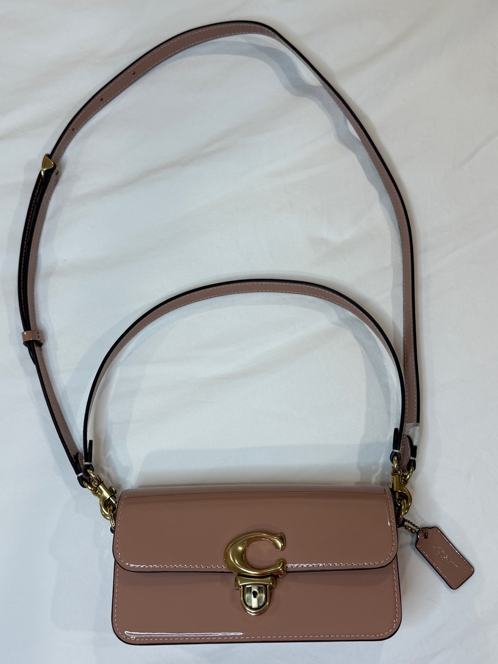 Coach Blush Pink Patent Leather Mini Shoulder Crossbody Bag NWOT